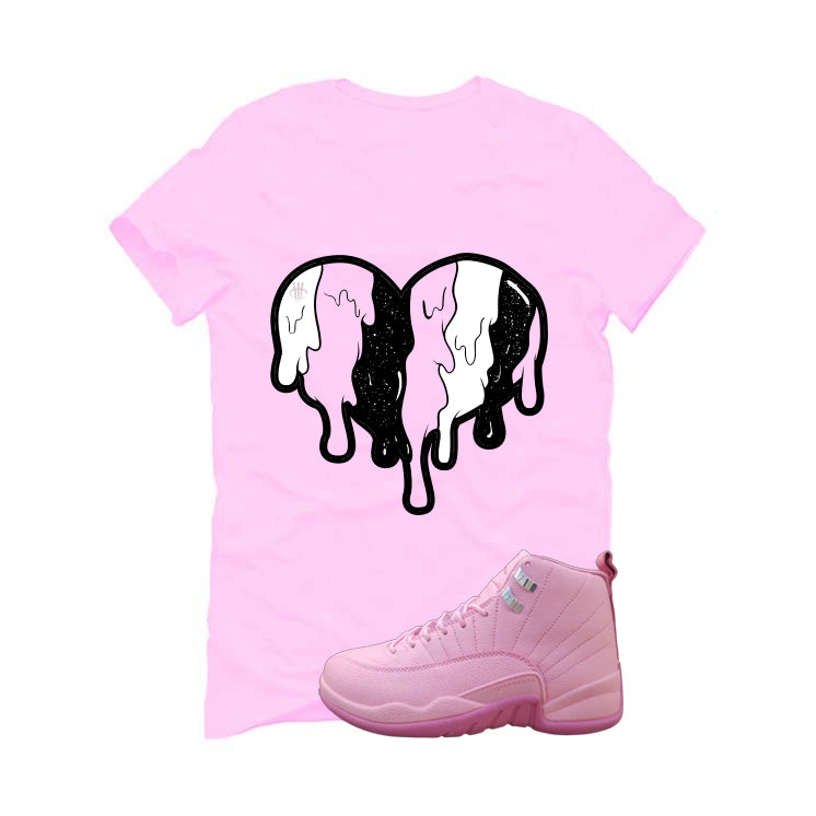 Air Jordan 12 GS Pearl Pink Matching T-Shirt, Sweatshirts & Hoodies Pink T-Shirt (Heart)| illcurrency