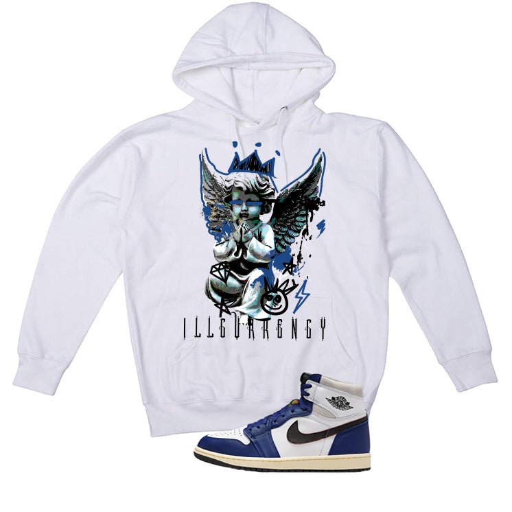 Air Jordan 1 Rare Air Deep Royal Blue White T-Shirt (Graffiti Angel)| illcurrency