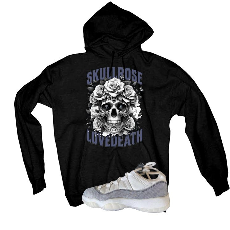 Air Jordan 11 Low Year Of The Snake Black T-Shirt (Skull Rose)| illcurrency