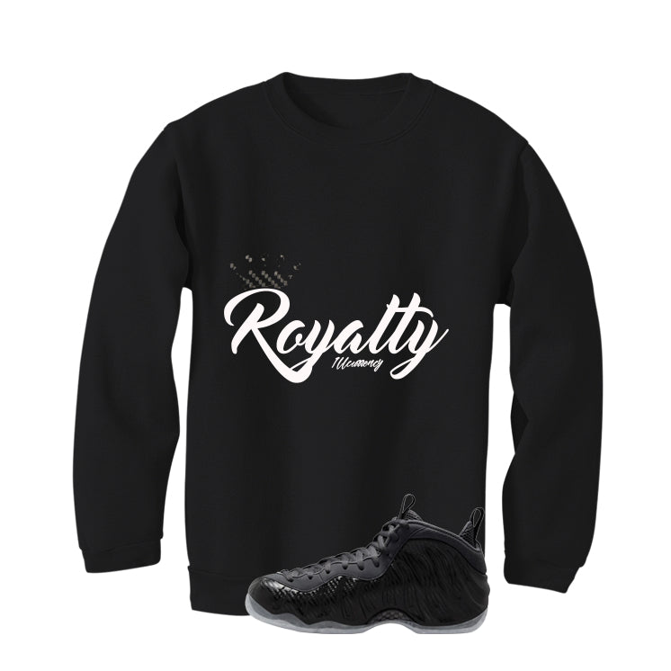 NIKE FOAMPOSITE ONE CARBON FIBER Matching T-Shirt, Sweatshirts & Hoodies Black T-Shirt (Royalty)| illcurrency