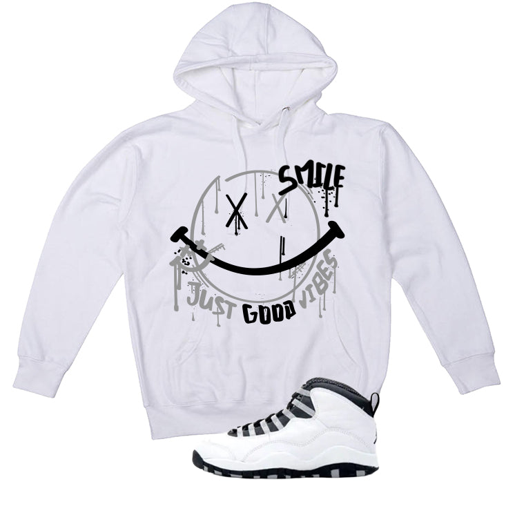 Air Jordan 10 OG Steel White T-Shirt (Smile)| illcurrency