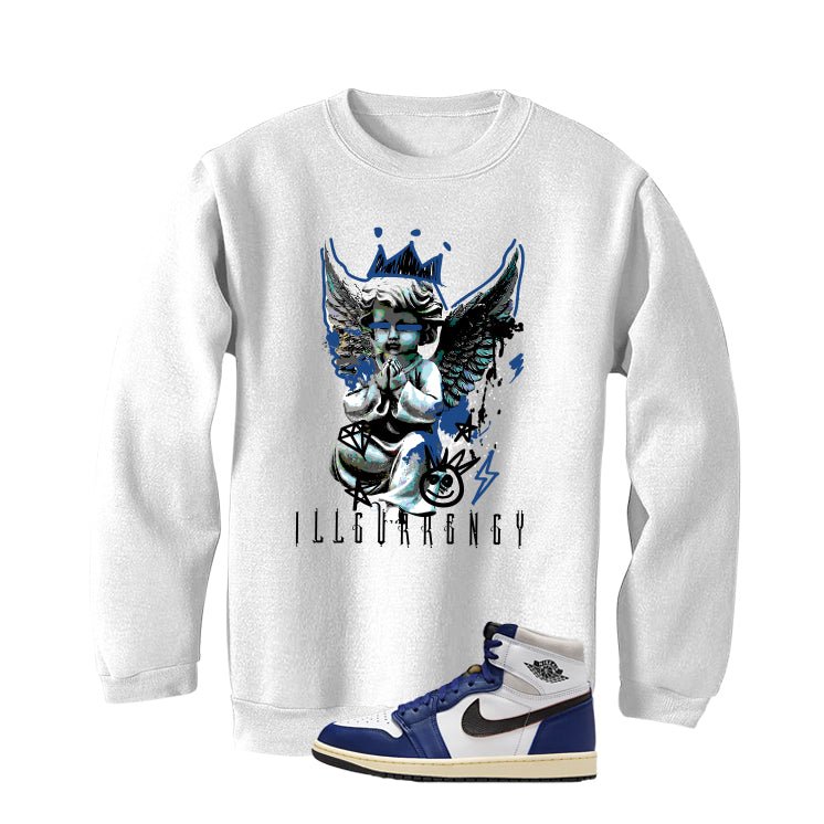 Air Jordan 1 Rare Air Deep Royal Blue White T-Shirt (Graffiti Angel)| illcurrency