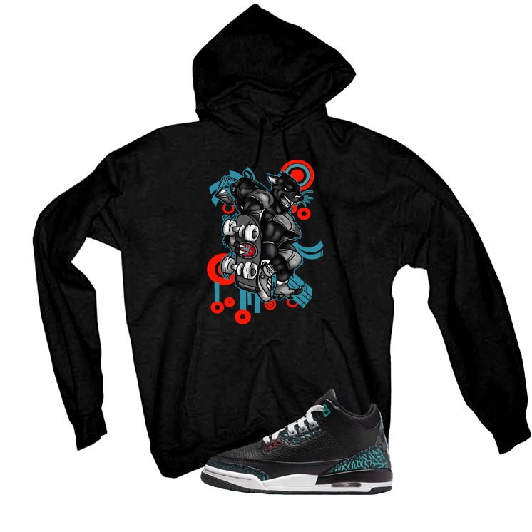 Air Jordan 3 GS Moto Black T-Shirt (SKATEBOARD CAT)| illcurrency