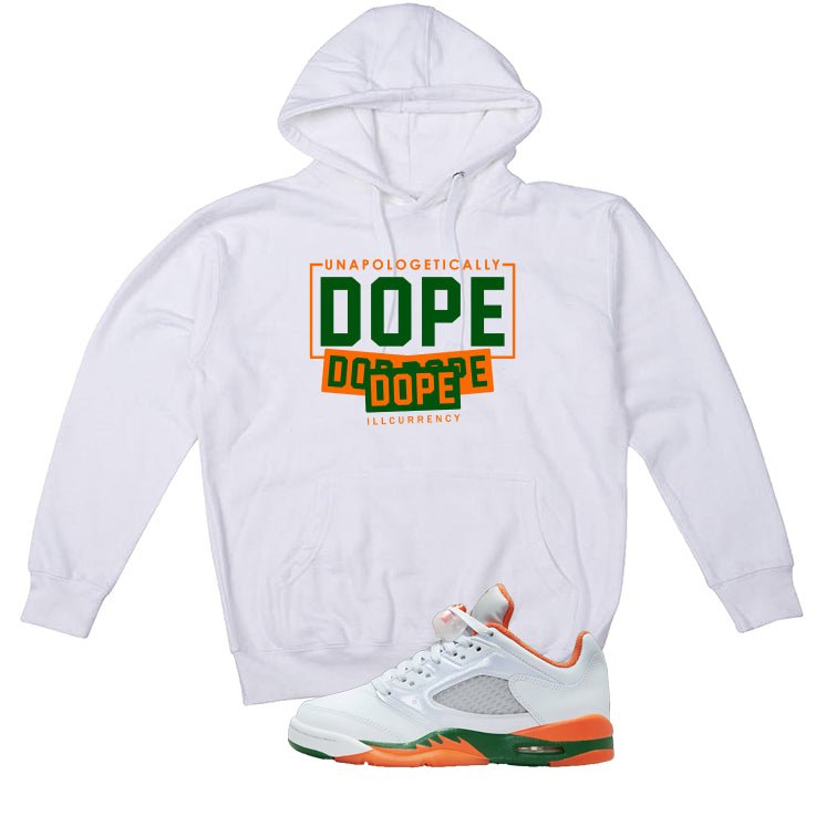 Air Jordan 5 GS Miami Hurricanes White T-Shirt (DOPE)| illcurrency
