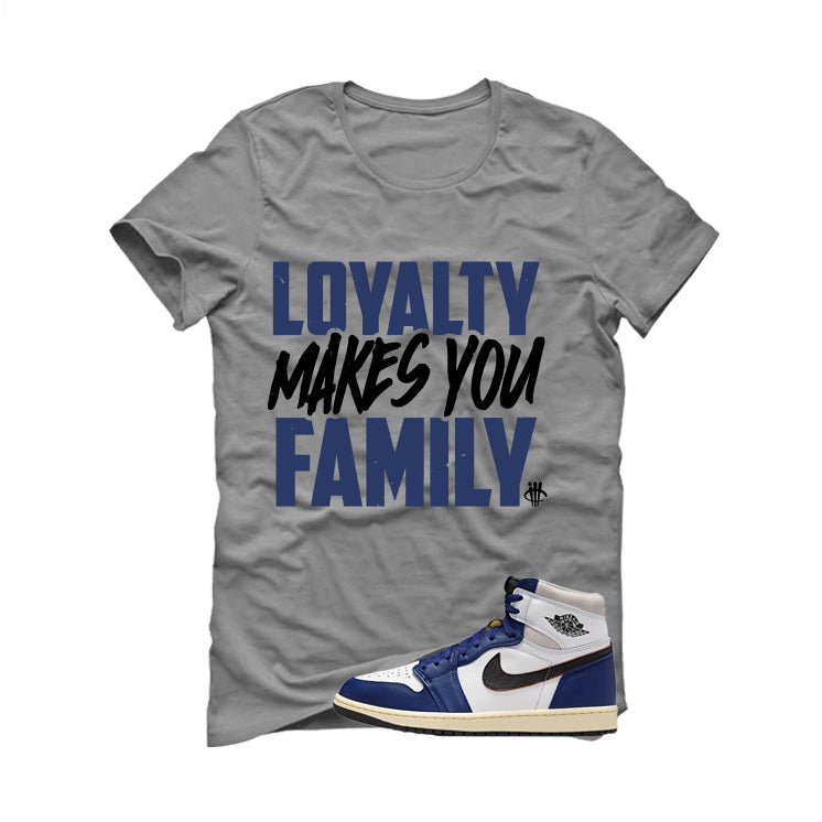 Air Jordan 1 Rare Air Deep Royal Blue Grey T-Shirt (Loyalty)| illcurrency