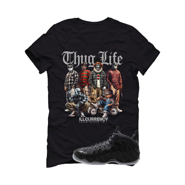 NIKE FOAMPOSITE ONE CARBON FIBER Matching T-Shirt, Sweatshirts & Hoodies Black T-Shirt (Thug Life Halloween)| illcurrency