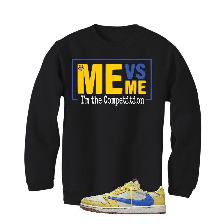 Travis Scott x Air Jordan 1 Low OG “Canary” | illcurrency Black T-Shirt (Me vs Me)