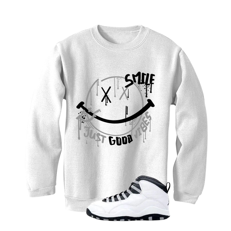 Air Jordan 10 OG Steel White T-Shirt (Smile)| illcurrency
