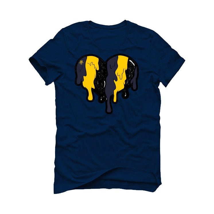 Nike Dunk Low “Michigan” | illcurrency Navy Blue T-Shirt (Heart)