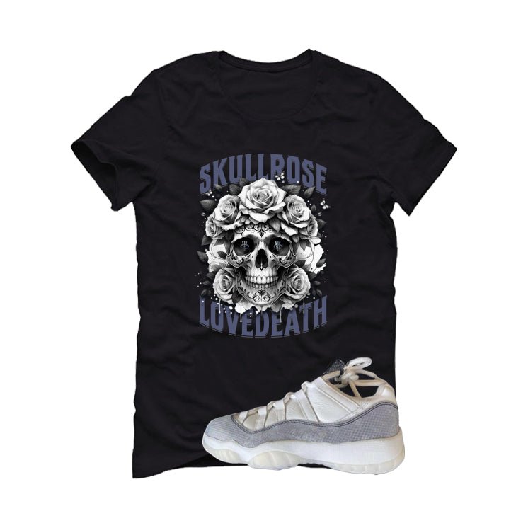 Air Jordan 11 Low Year Of The Snake Black T-Shirt (Skull Rose)| illcurrency