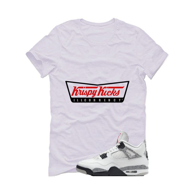 Air Jordan 4 White Cement White T-Shirt (Krispy Kicks)| illcurrency