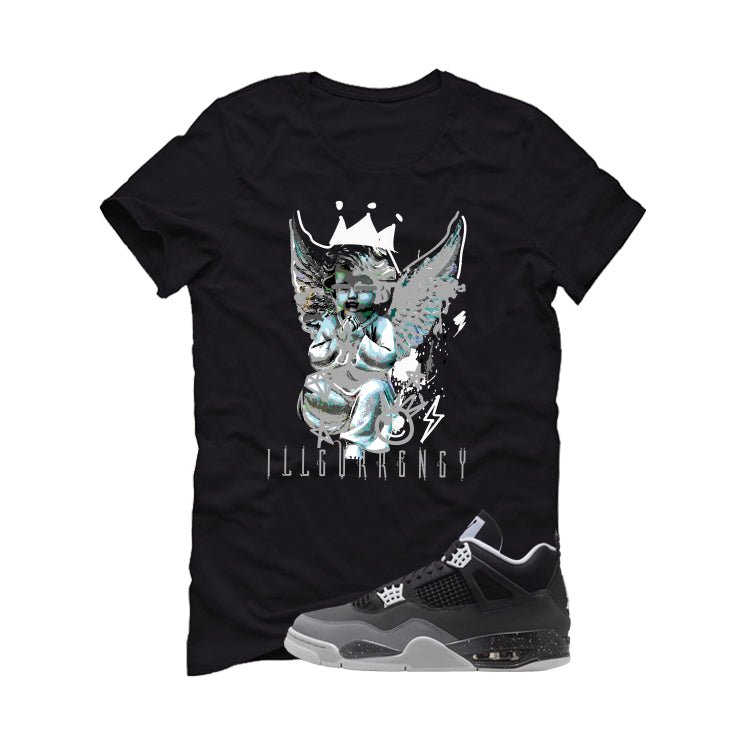 Air Jordan 4 Fear Pack Black T-Shirt (Graffiti Angel)| illcurrency
