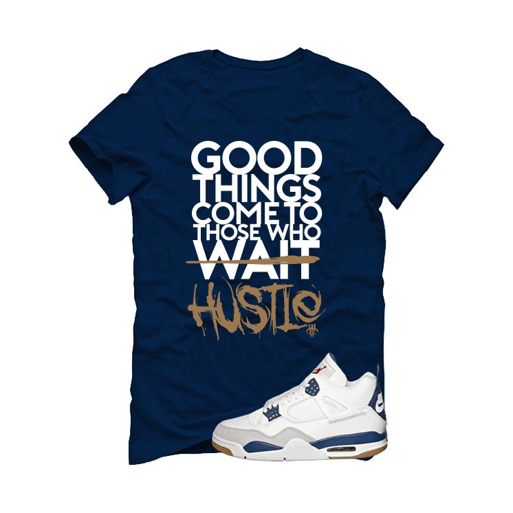 Nike SB x Air Jordan 4 Navy Navy Blue T-Shirt (Good Things)| illcurrency