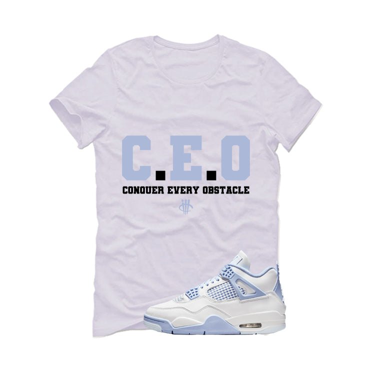 Air Jordan 4 WMNS Forget Me Not White T-Shirt (CEO)| illcurrency