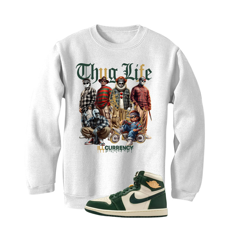 Air Jordan 1 High OG WMNS Fir Matching T-Shirt, Sweatshirts & Hoodies White T-Shirt (Thug Life Halloween)| illcurrency
