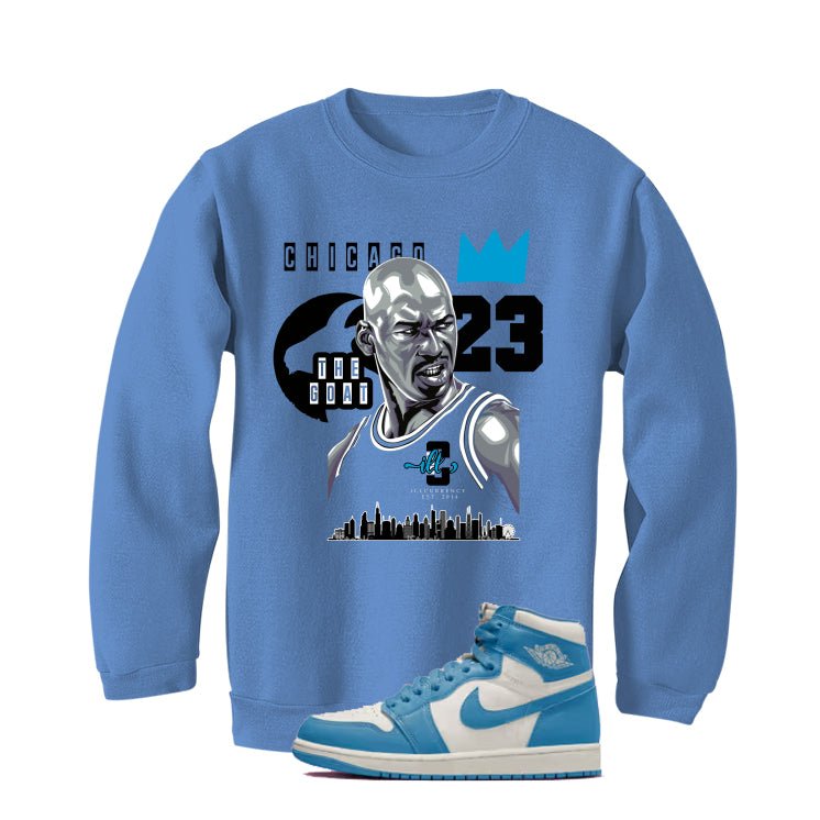 Air Jordan 1 High OG UNC Reimagined Carolina Blue T-Shirt (The Goat)| illcurrency