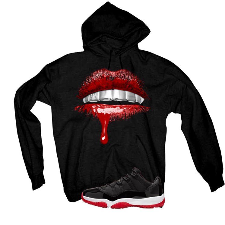 Air Jordan 11 Low Bred Black T-Shirt (Lips)| illcurrency