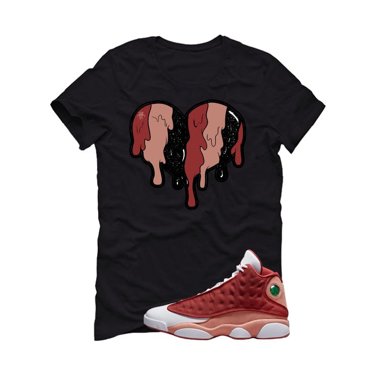 Air Jordan 13 Dune Red Black T-Shirt (Heart)| illcurrency