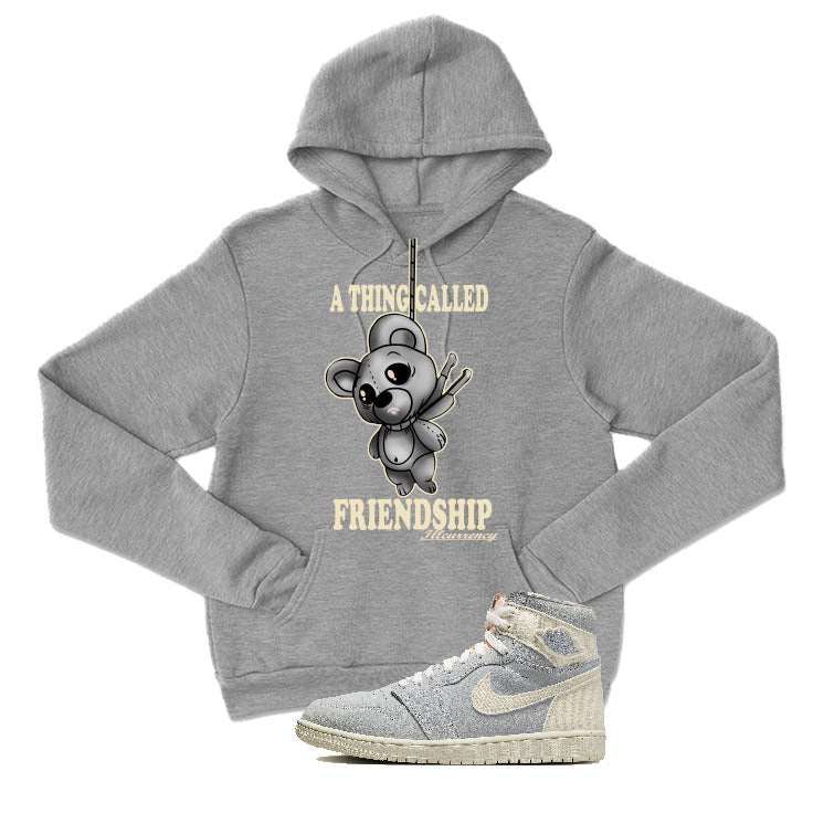 Air Jordan 1 Retro High OG Craft "Ivory" | illcurrency Grey T-Shirt (FRIENDSHIP TEDDY)