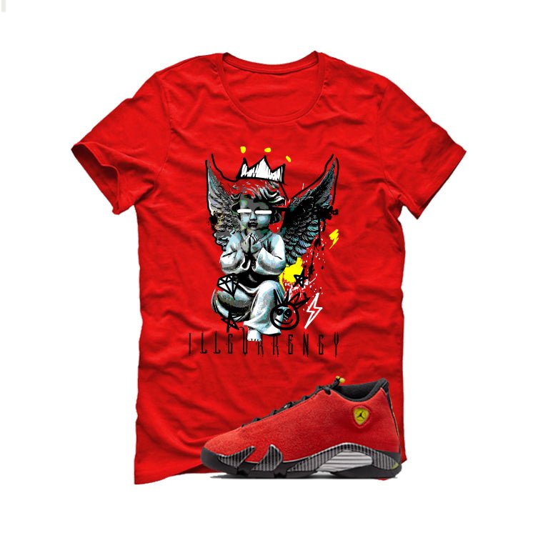 Air Jordan 14 Ferrari Red T-Shirt (Graffiti Angel)| illcurrency