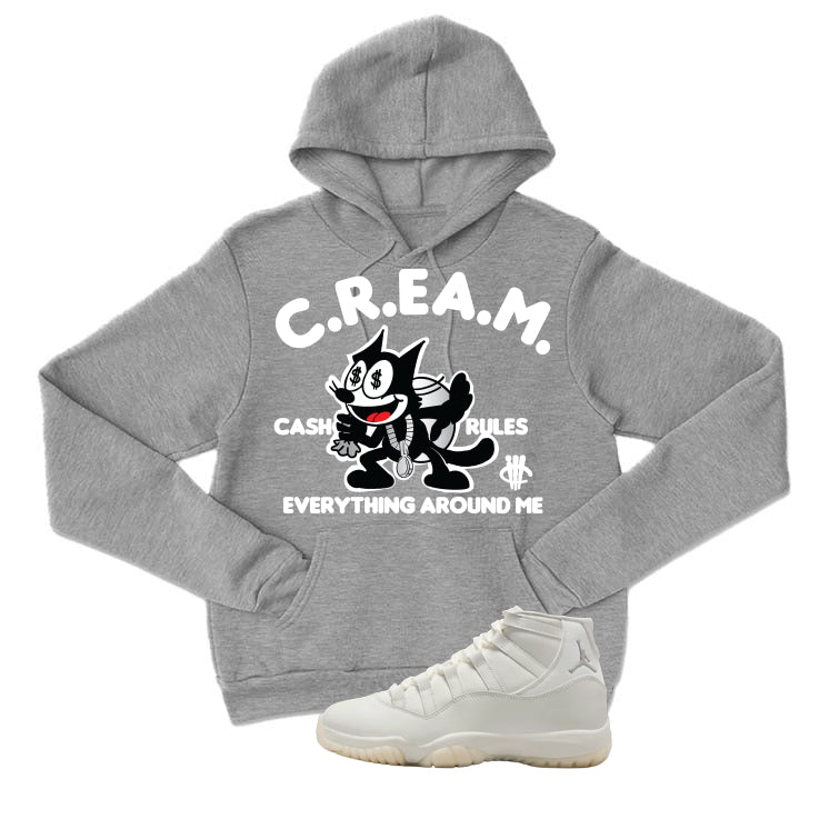 Air Jordan 11 WMNS Pearl Matching T-Shirt, Sweatshirts & Hoodies Grey T-Shirt (Cash Rules)| illcurrency
