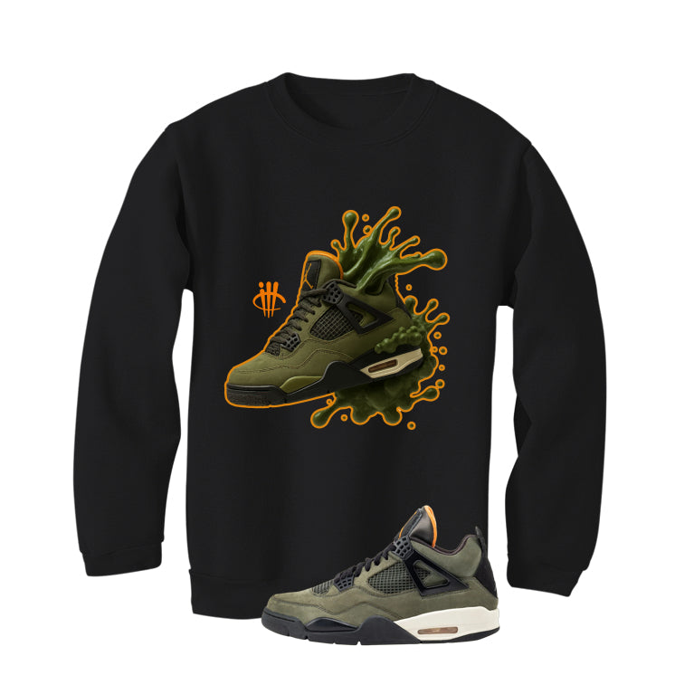 Undefeated x Air Jordan 4 Black T-Shirt (Splash Shoe)| illcurrency