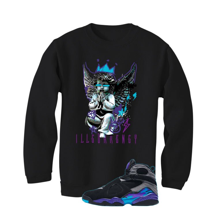 Air Jordan 8 OG Aqua Black T-Shirt (Graffiti Angel)| illcurrency