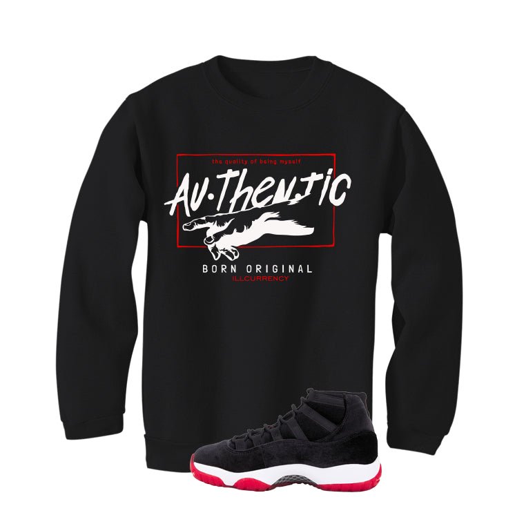 Air Jordan 11 Bred Velvet Black T-Shirt (Authentic)| illcurrency