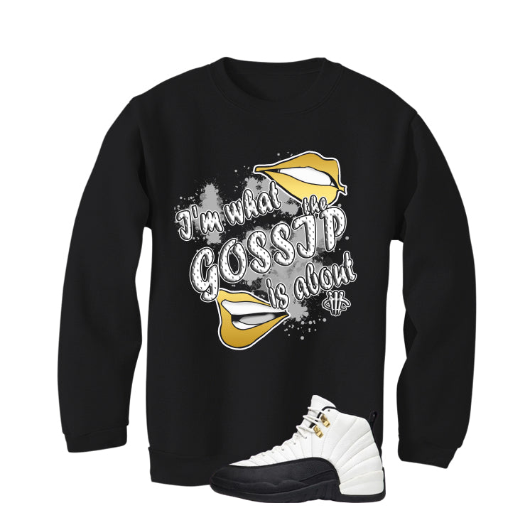 Air Jordan 12 Taxi Matching T-Shirt, Sweatshirts & Hoodies Black T-Shirt (Gossip)| illcurrency