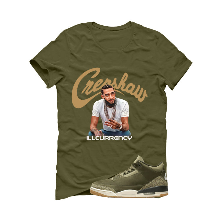 Air Jordan 3 Family Affair Matching T-Shirt, Sweatshirts & Hoodies Military Green T-Shirt (Crenshaw)| illcurrency