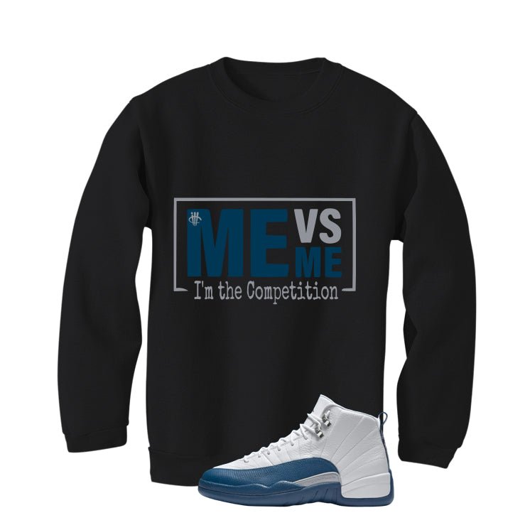 Air Jordan 12 French Blue Black T-Shirt (Me Vs Me)| illcurrency