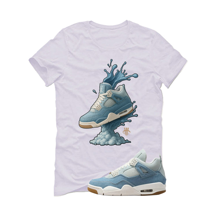 Air Jordan 4 Denim Worn Blue White T-Shirt (Splash Shoe)| illcurrency