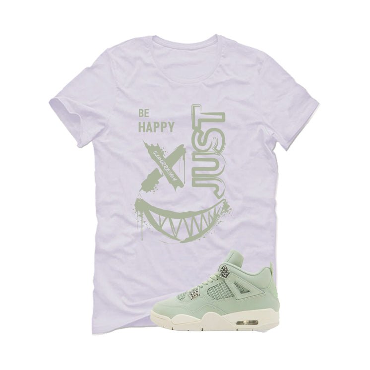 Air Jordan 4 WMNS Seafoam White T-Shirt (Be Happy)| illcurrency