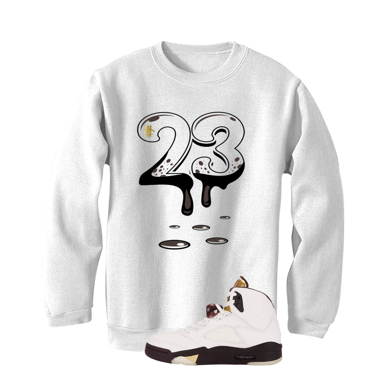 Air Jordan 5 Earth/Metallic Gold White T-Shirt (23)| illcurrency