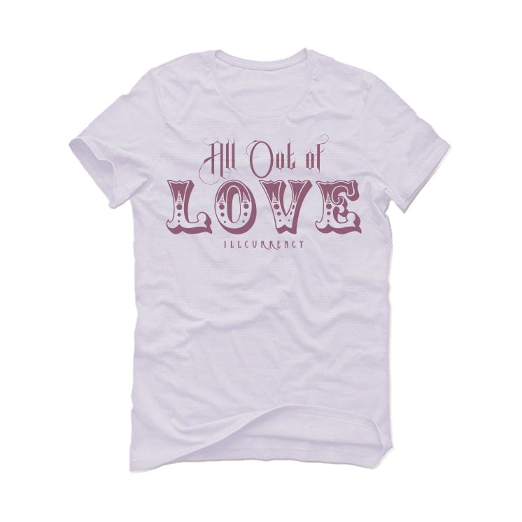 Air Jordan 1 High OG Mauve | ILLCURRENCY White T-Shirt (All out of love)