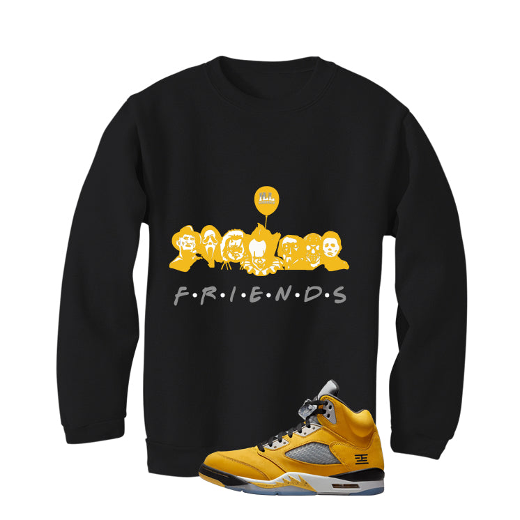 Air Jordan 5 Tokyo Matching T-Shirt, Sweatshirts & Hoodies Black T-Shirt (Friends)| illcurrency