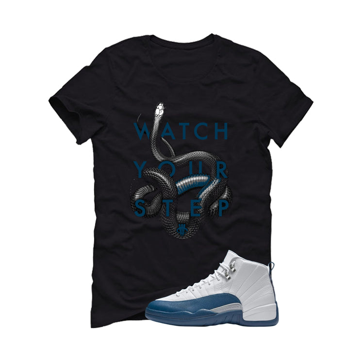 Air Jordan 12 French Blue Black T-Shirt (Watch Your Step)| illcurrency