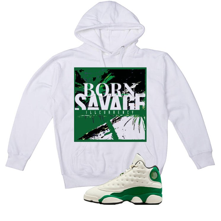 Air Jordan 13 GS Pine Green White T-Shirt (SAVAGE)| illcurrency