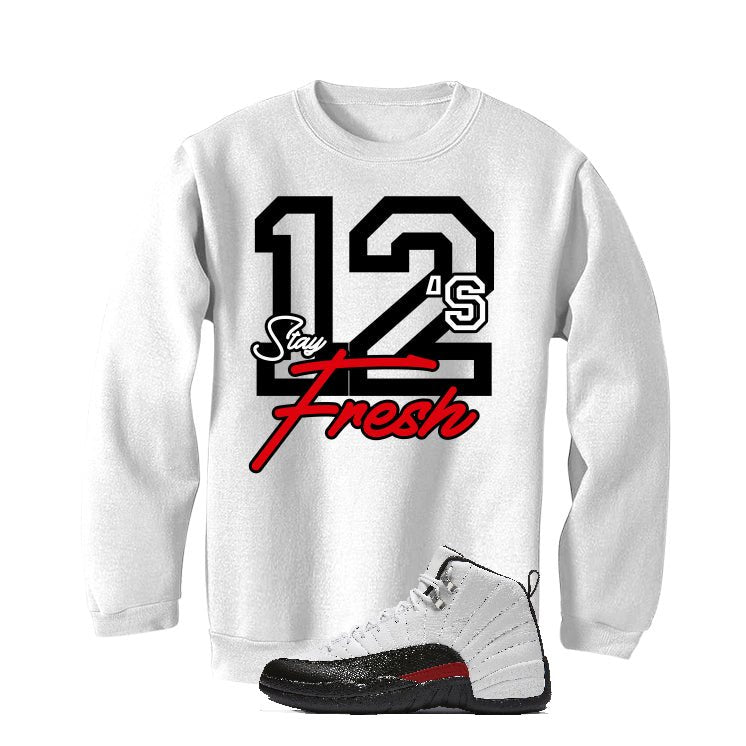 Air Jordan 12 “Red Taxi” | illcurrency White T-Shirt (Stay Fresh)