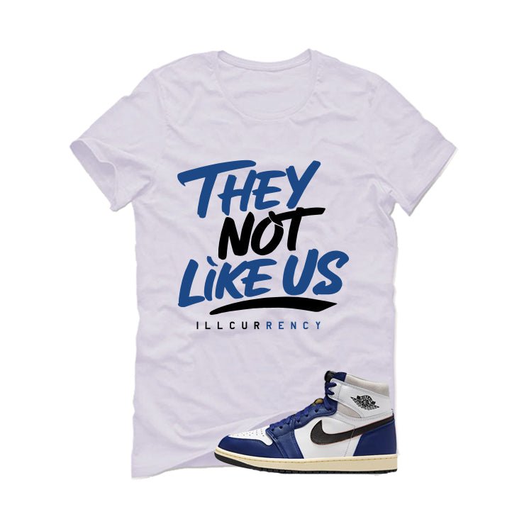Air Jordan 1 Rare Air Deep Royal Blue White T-Shirt (They not like us)| illcurrency