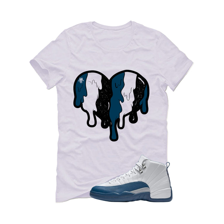 Air Jordan 12 French Blue White T-Shirt (Heart)| illcurrency