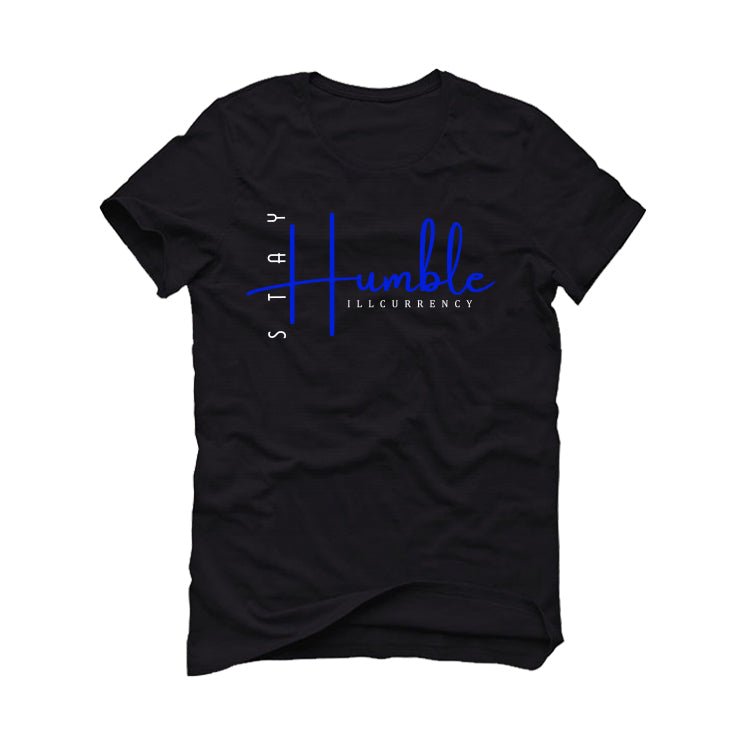 Air Jordan 2 Low Varsity Royal - Black T-Shirt (Stay Humble)