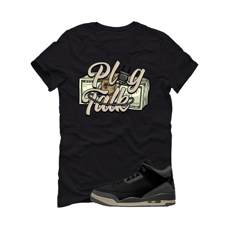 A Ma Maniere x Air Jordan 3 Black Black T-Shirt (PLUG TALK)| illcurrency