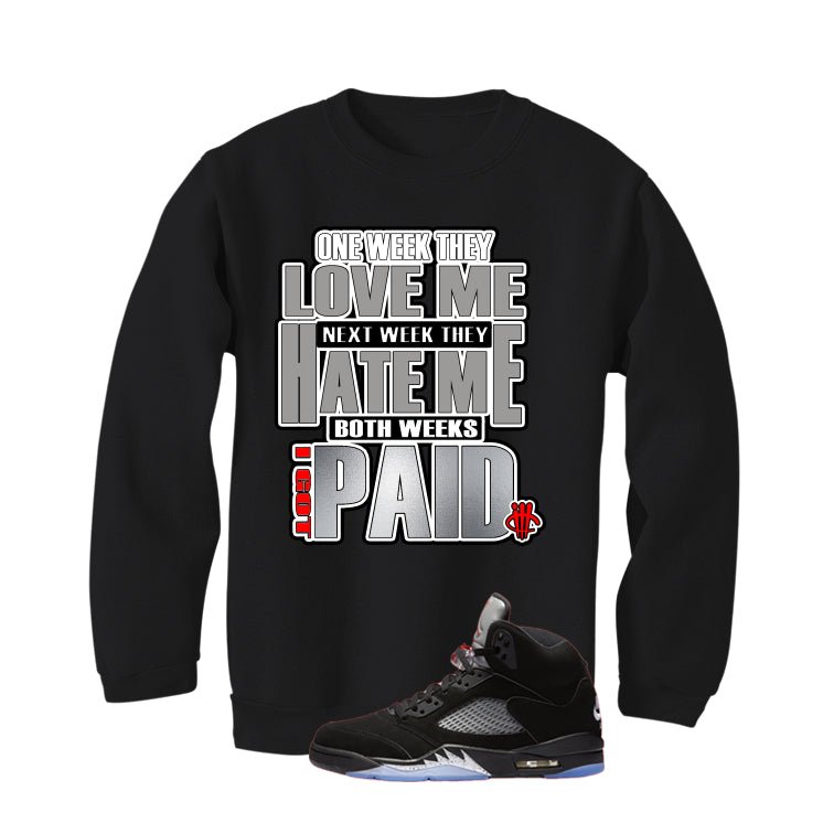 Air Jordan 5 Black Metallic Reimagined Black T-Shirt (Paid)| illcurrency