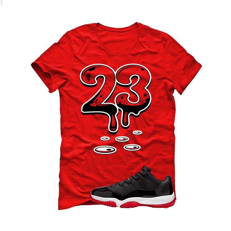 Air Jordan 11 Low Bred Red T-Shirt (23)| illcurrency