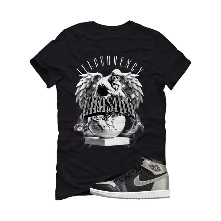 Air Jordan 1 High OG WMNS Satin Shadow Black T-Shirt (Chasing Dreams)| illcurrency