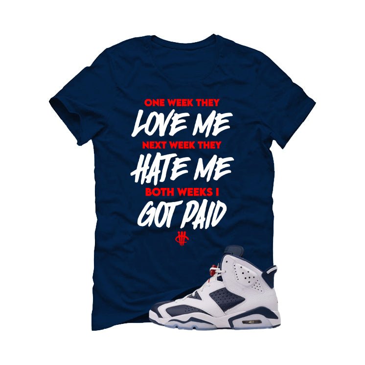 Air Jordan 6 Olympic | illcrrency Navy Blue T-Shirt (Paid)| illcurrency