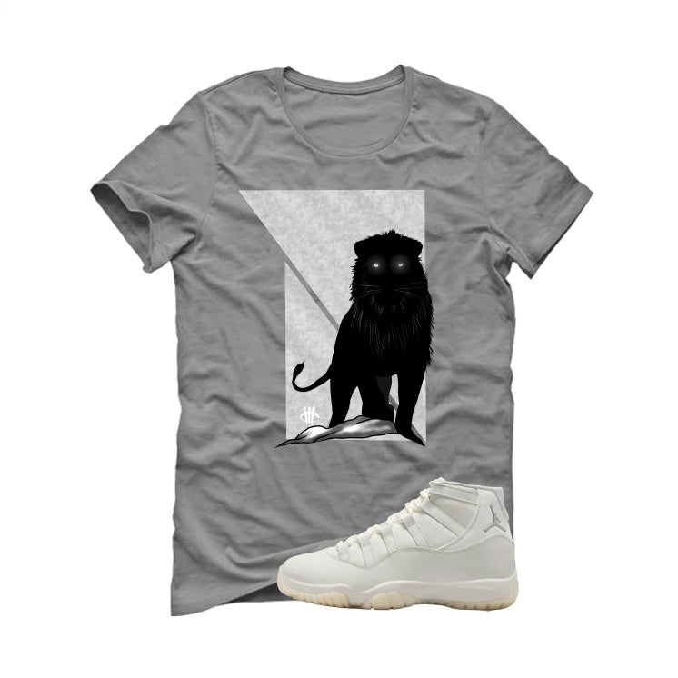 Air Jordan 11 WMNS Pearl Matching T-Shirt, Sweatshirts & Hoodies Grey T-Shirt (Lion)| illcurrency
