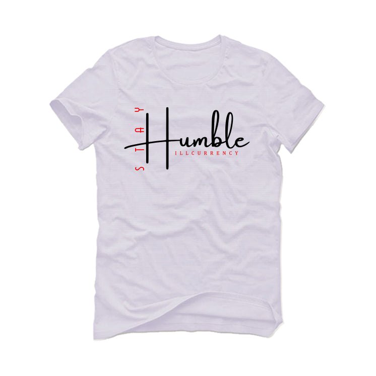 Air Jordan 4 "Red Cement" White T-Shirt (Stay Humble)