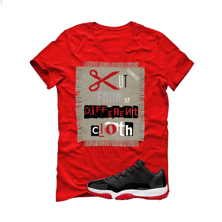Air Jordan 11 Low Bred Red T-Shirt (Cut from a different cloth)| illcurrency